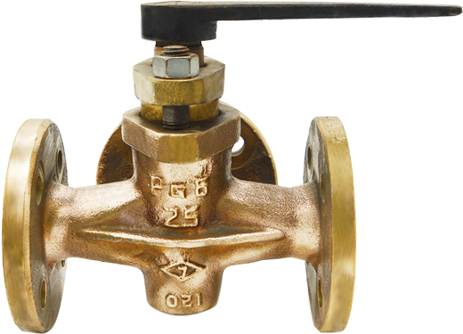 船用法蘭青銅三通旋塞閥